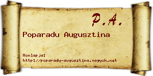 Poparadu Augusztina névjegykártya
